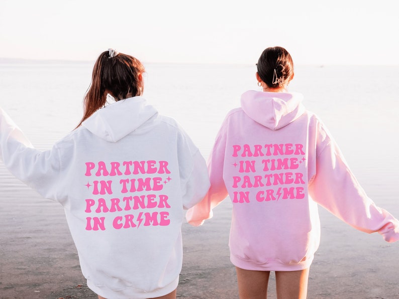 Partner in Style: Matching 'Partner in Crime' Hoodies Partner in Style: Matching 'Partner in Crime' Hoodies — Best Friend Matching Outfits