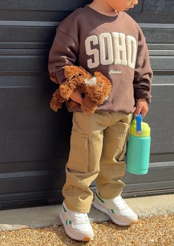 Graphic Sweatshirt and Cargo Pants for Practical Style Graphic Sweatshirt and Cargo Pants for Practical Style — Toddler Boy Outfits