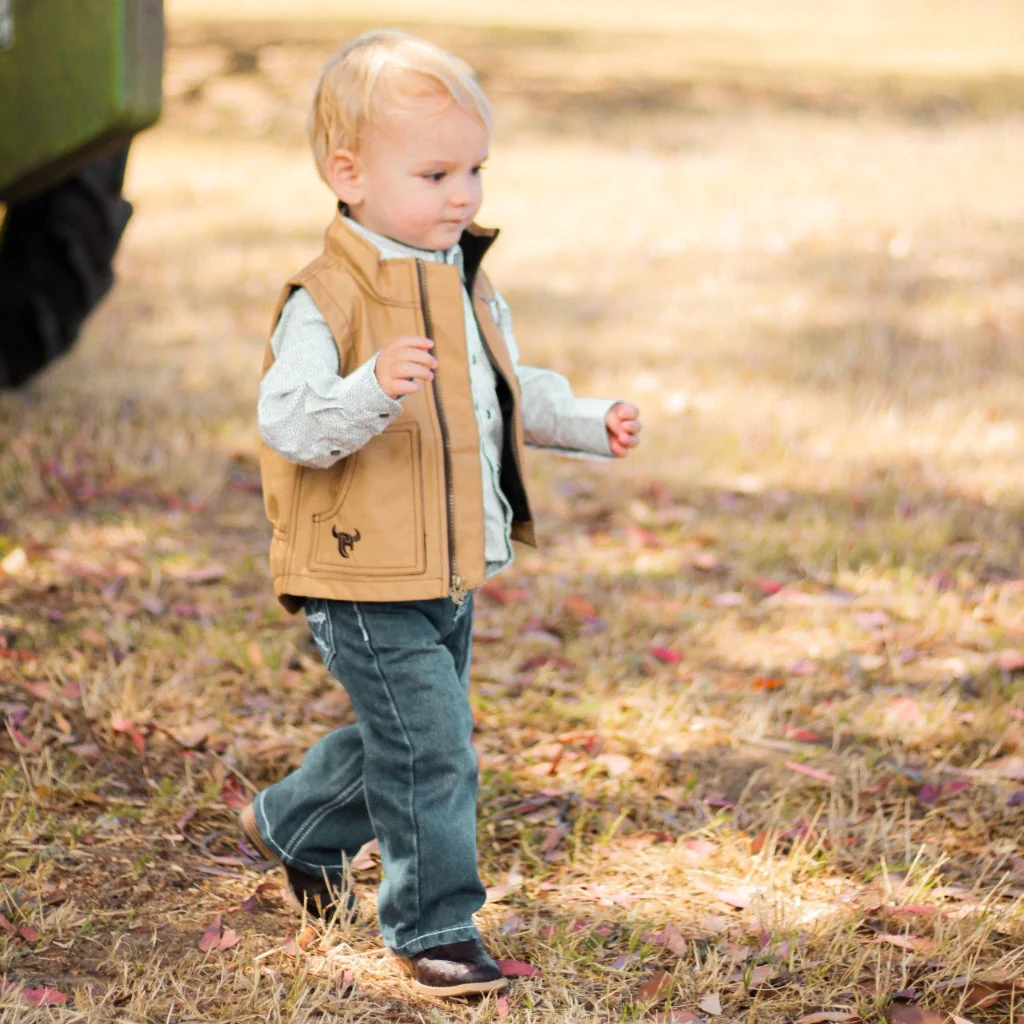 Puffer Vest and Patterned Shirt for Outdoor Fun Puffer Vest and Patterned Shirt for Outdoor Fun — Toddler Boy Outfits
