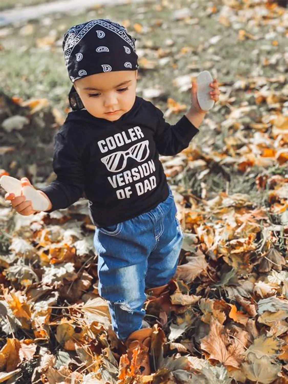 Graphic Hoodie and Distressed Jeans for a Cool Vibe Graphic Hoodie and Distressed Jeans for a Cool Vibe — Toddler Boy Outfits