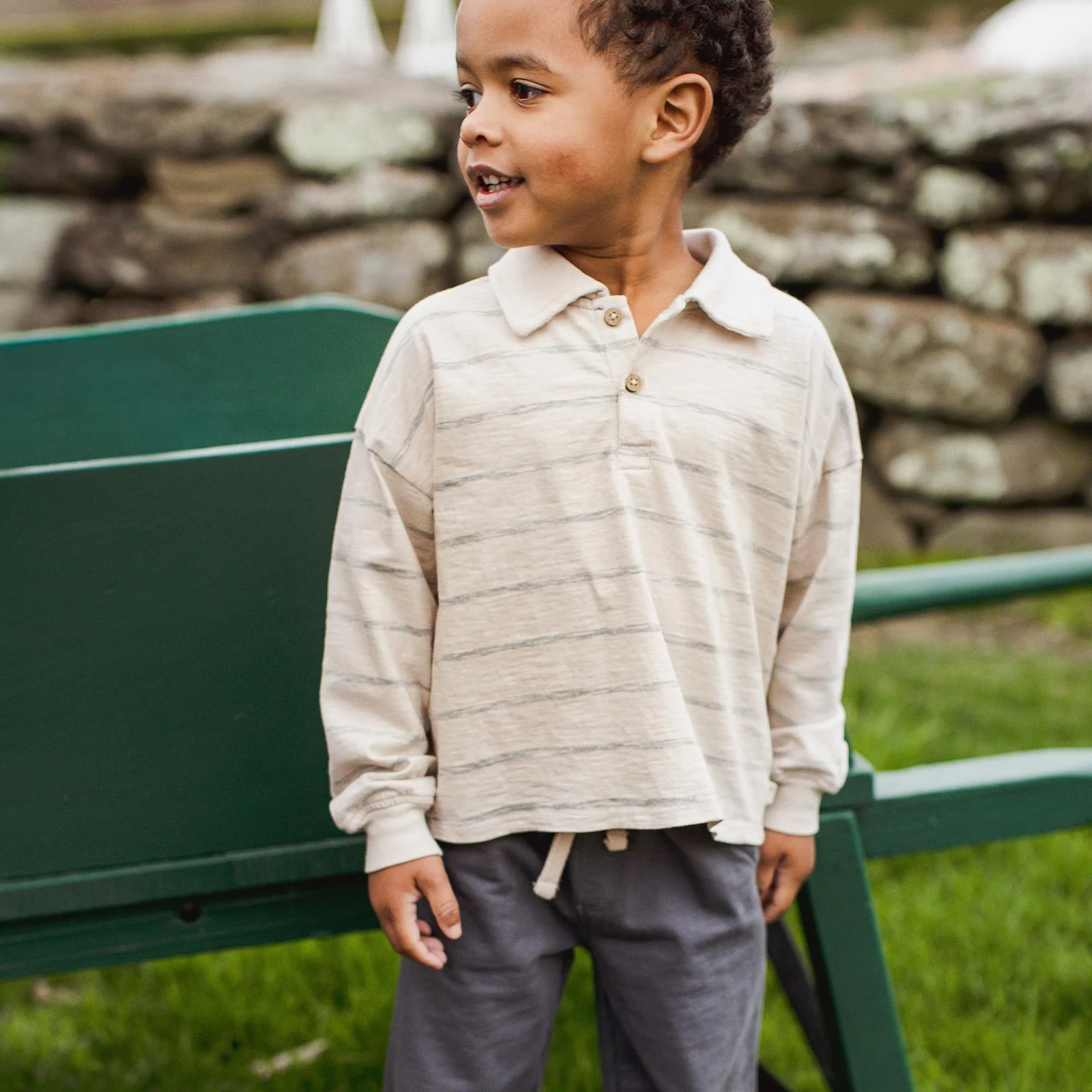 Striped Polo and Drawstring Pants for Relaxed Comfort Striped Polo and Drawstring Pants for Relaxed Comfort — Toddler Boy Outfits