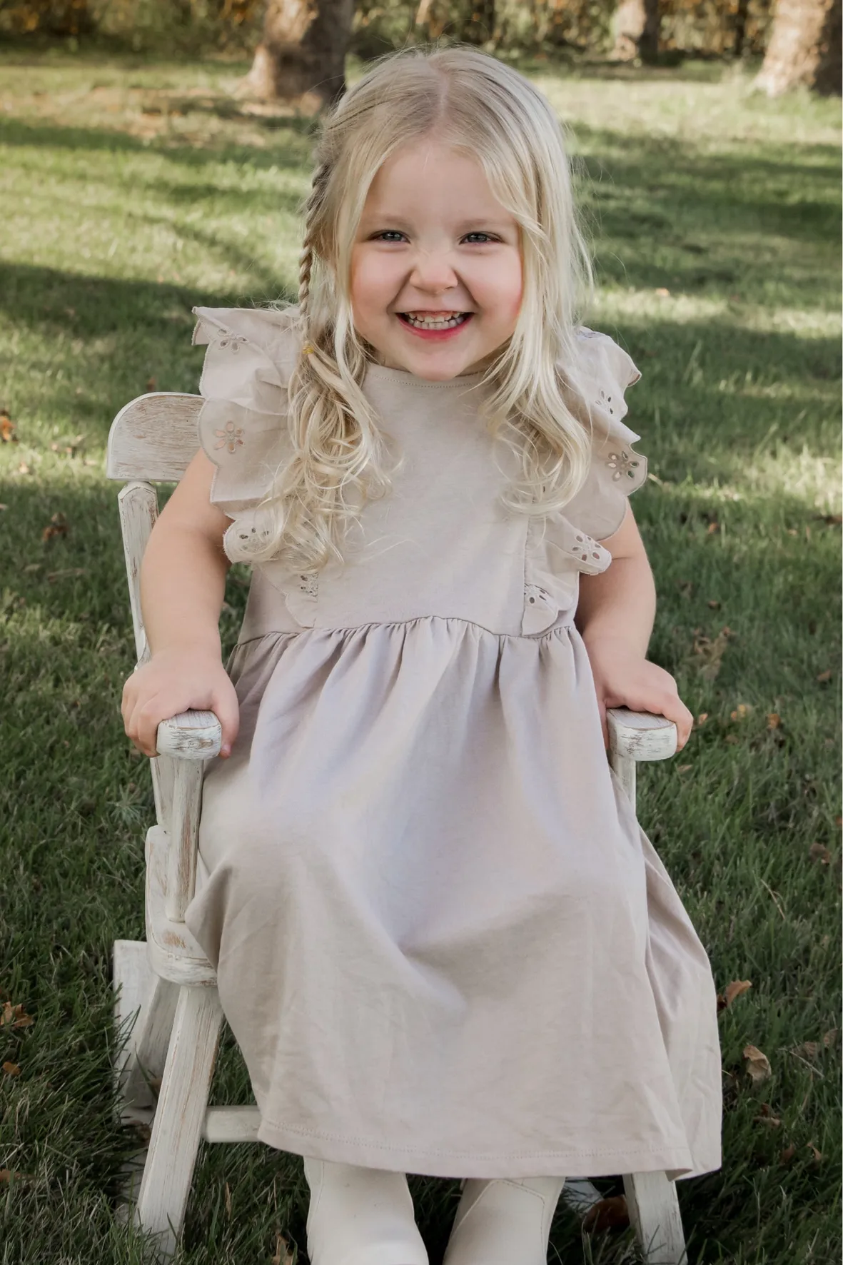 Simple Ruffled Sleeve Dress for Everyday Charm Simple Ruffled Sleeve Dress for Everyday Charm — Little Girl Outfits