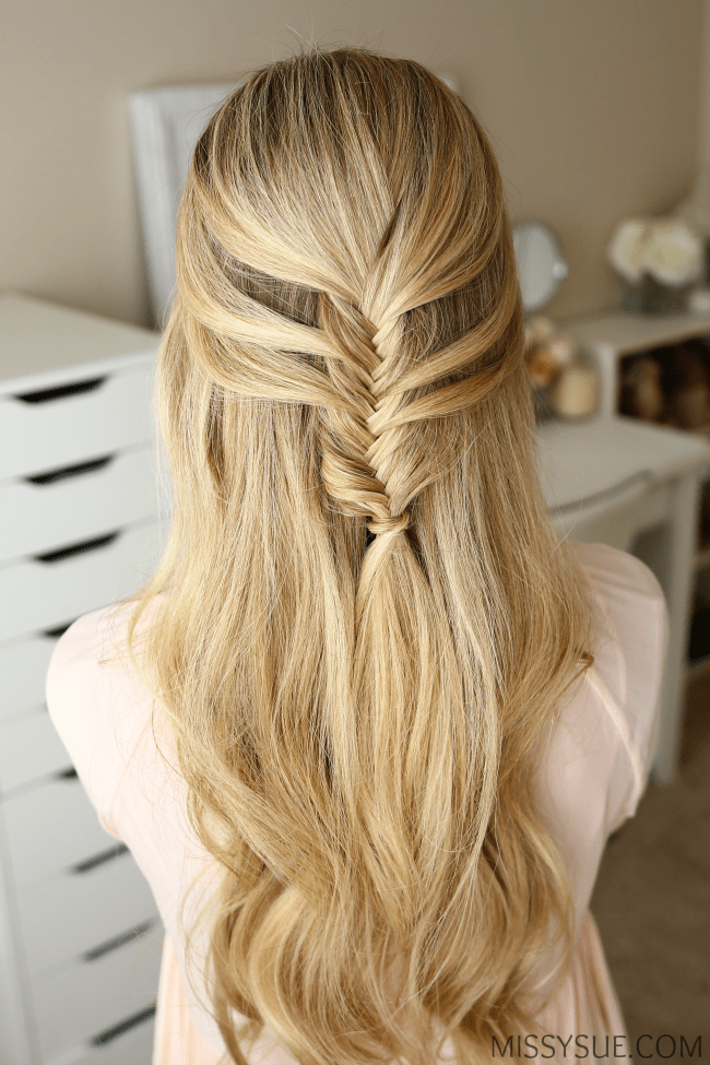 Half-Up Fishtail Crown — Mermaid Braid