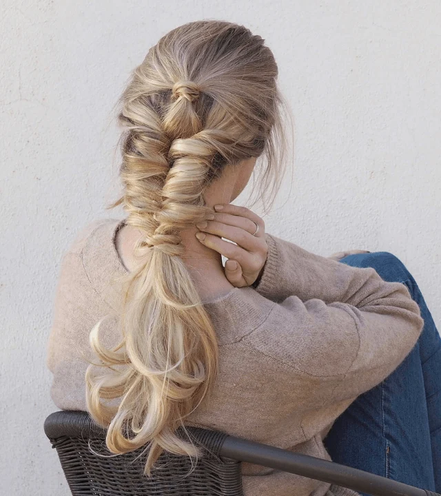 Ash Blonde Fishtail Braid — Blonde Braids