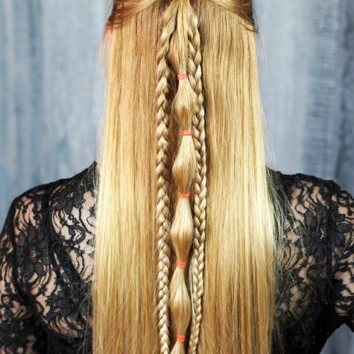 Ash Blonde Half Up Braids — Blonde Braids