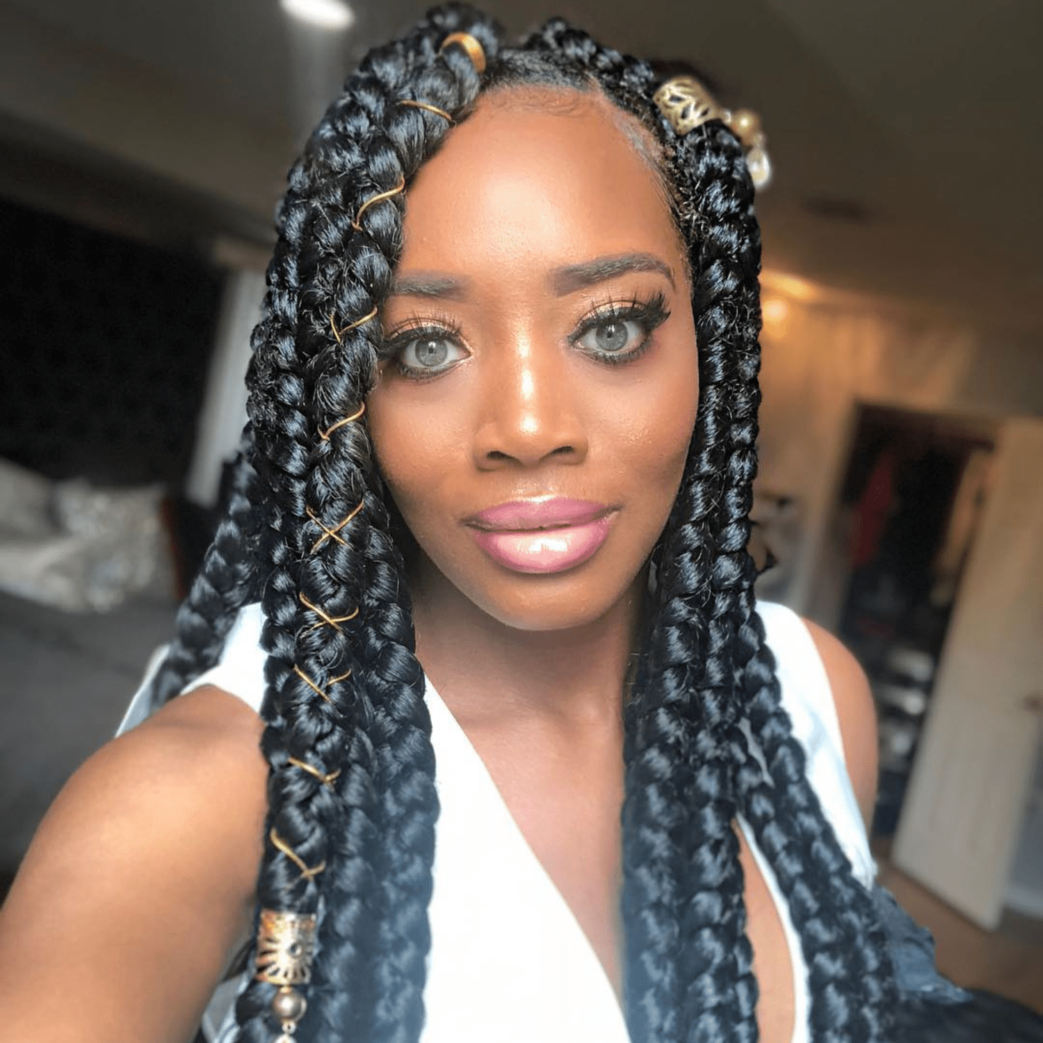 Large Size Neat Uniform Black Braids — Jumbo Braids
