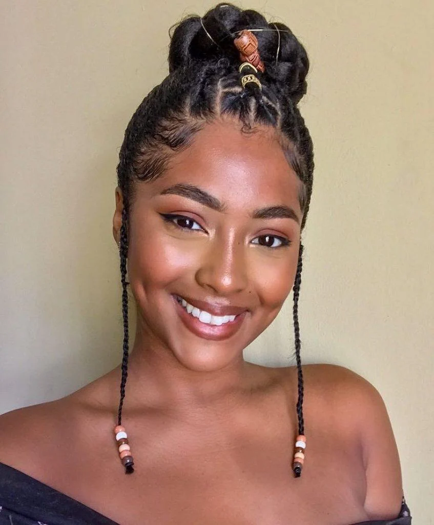 Intricate Braided Updo with Beaded Accents — Barrel Twists