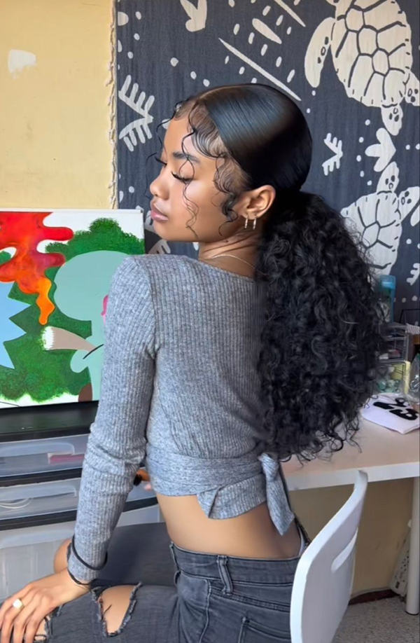 Sleek High Ponytail with Baby Hairs Sleek High Ponytail with Baby Hairs — Quick Weave Hairstyles