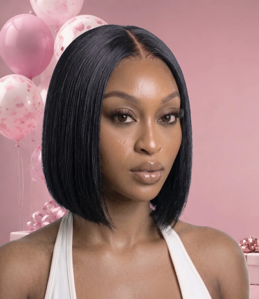 Sharp Black Chin-Length Bob Sharp Black Chin-Length Bob — Wig Hairstyles