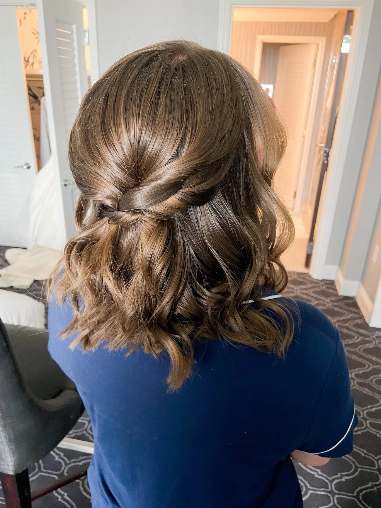 Collarbone Layers Half Updo Collarbone Layers Half Updo — Updos for Short Hair