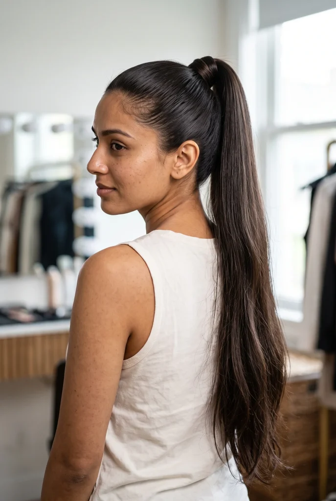 Sleek Mid-Back Ponytail Sleek Mid-Back Ponytail — Ponytail Hairstyles