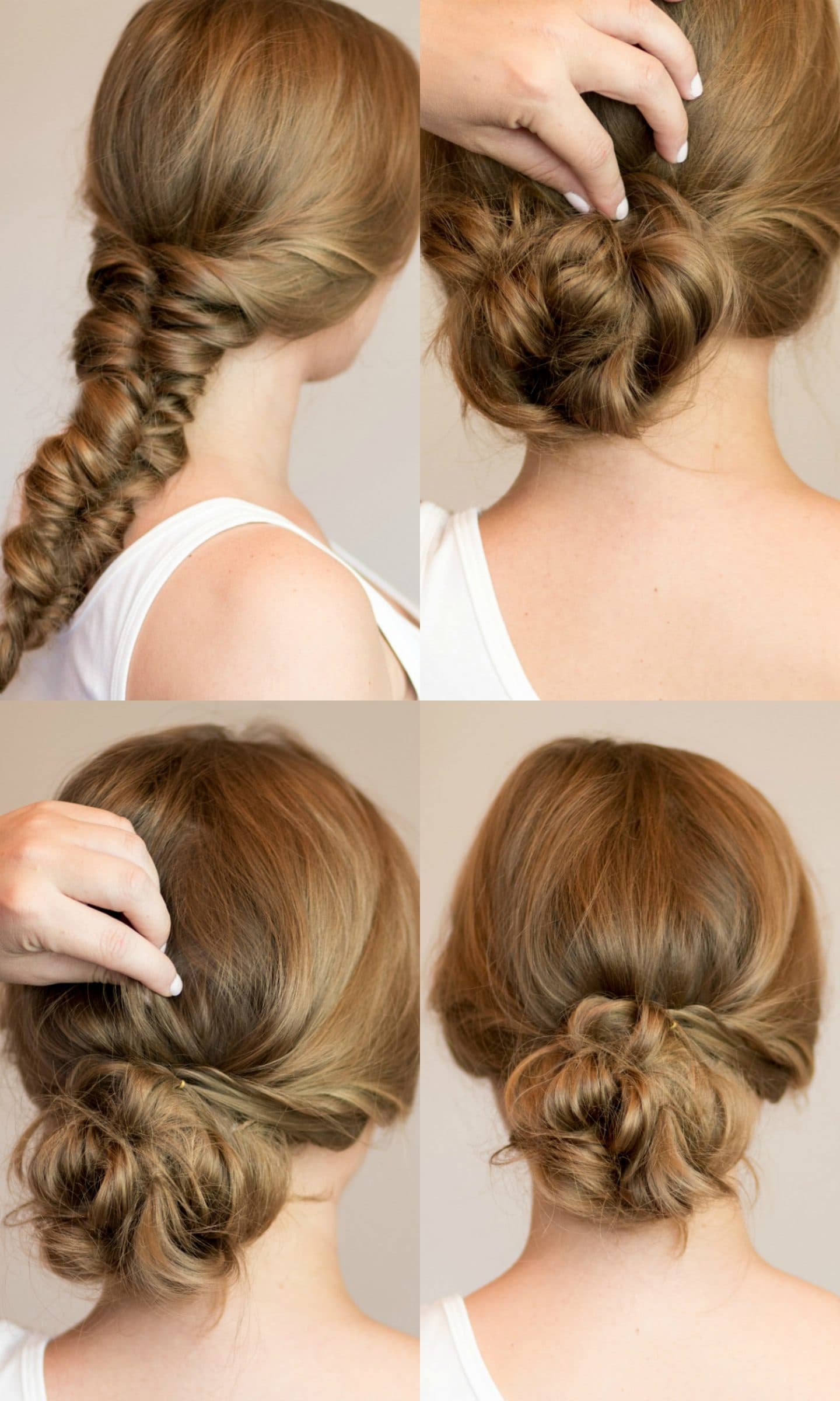 Braided Low Bun — Heatless Hairstyles