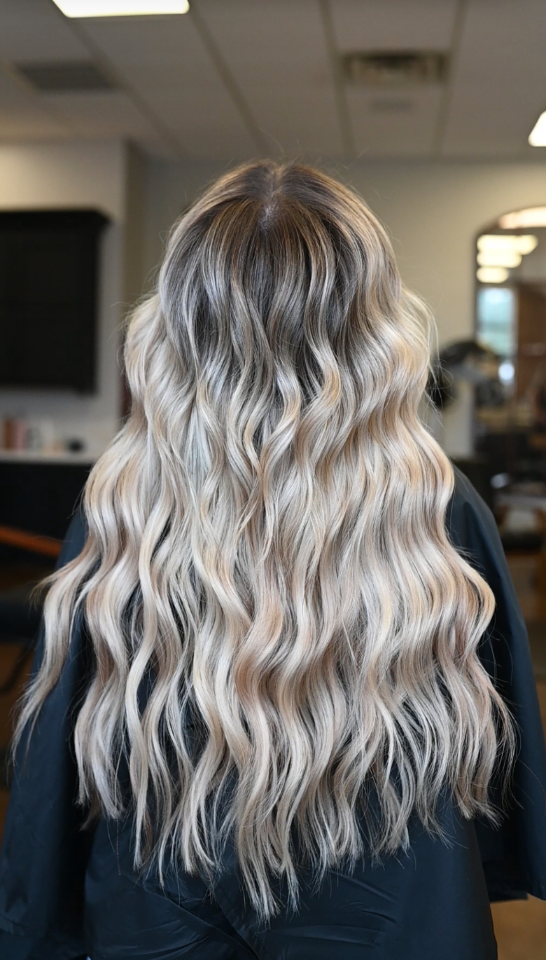 Thick Ash Blonde Beach Waves Thick Ash Blonde Beach Waves