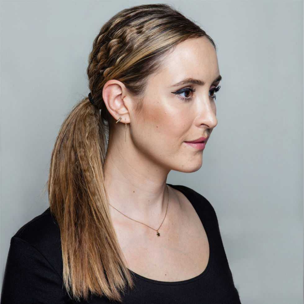 High Ponytail with Braided Crimp Accent — Crimped Hair