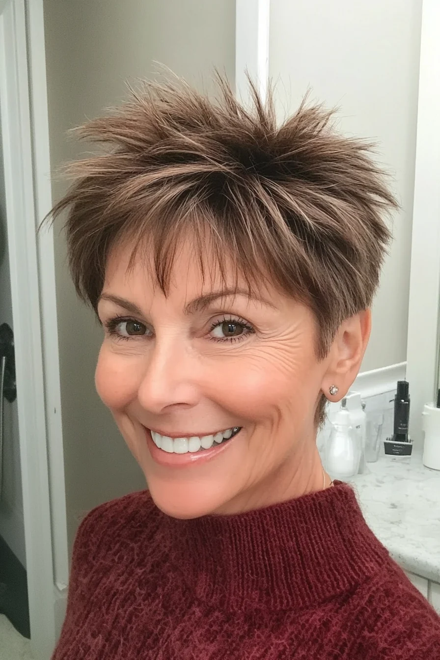 Spiky Bob With Highlights — Spiky Hair