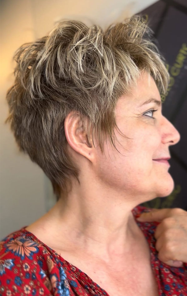 Ash Blonde Spiky Pixie With Highlights — Spiky Hair