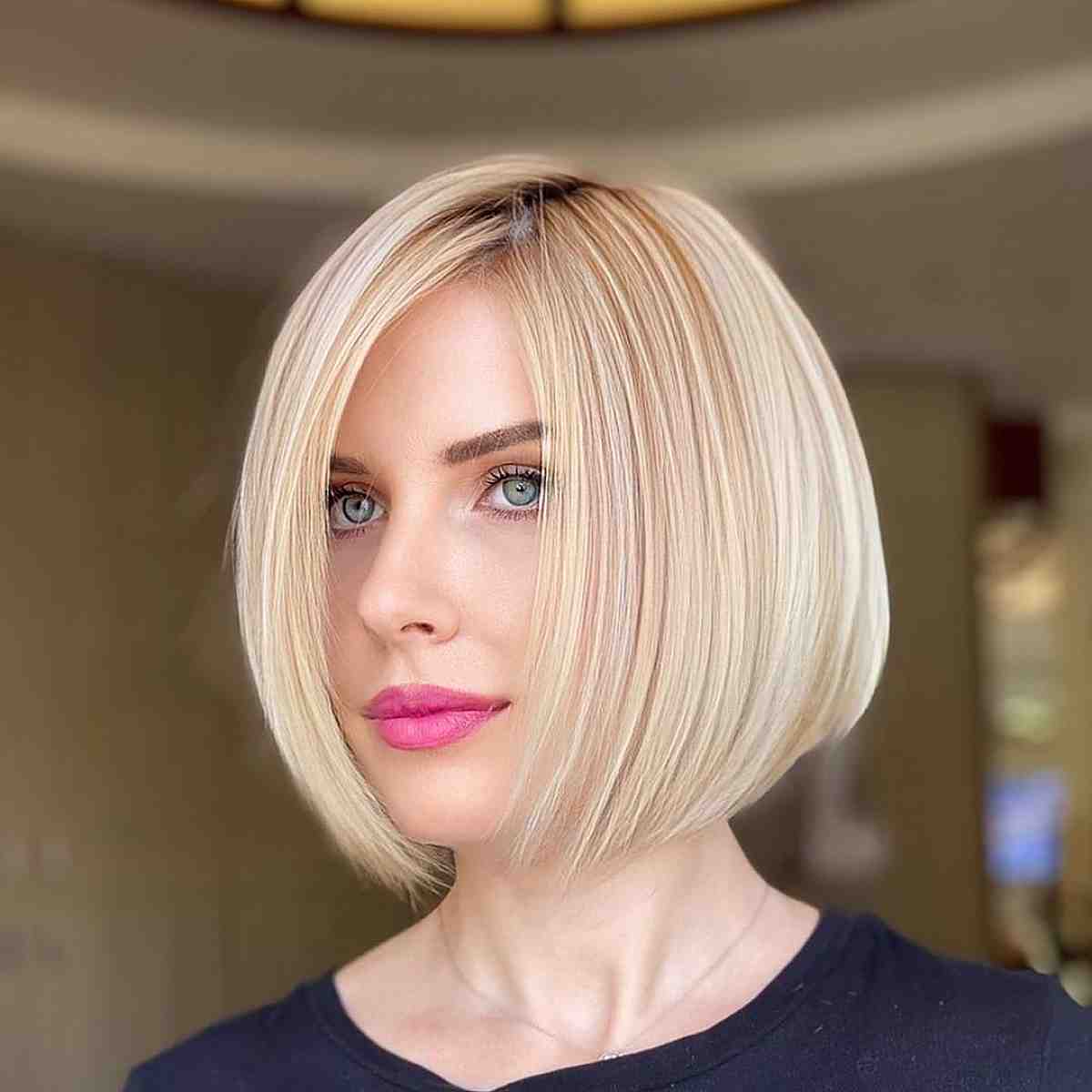 Ash Blonde Bob With Root Shadow Ash Blonde Bob With Root Shadow — Hairstyles for Women