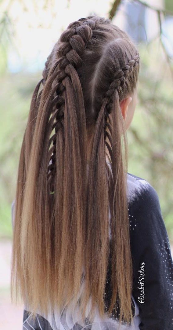 Long Hair with Blonde Balayage and Braids — Hairstyles for Teens