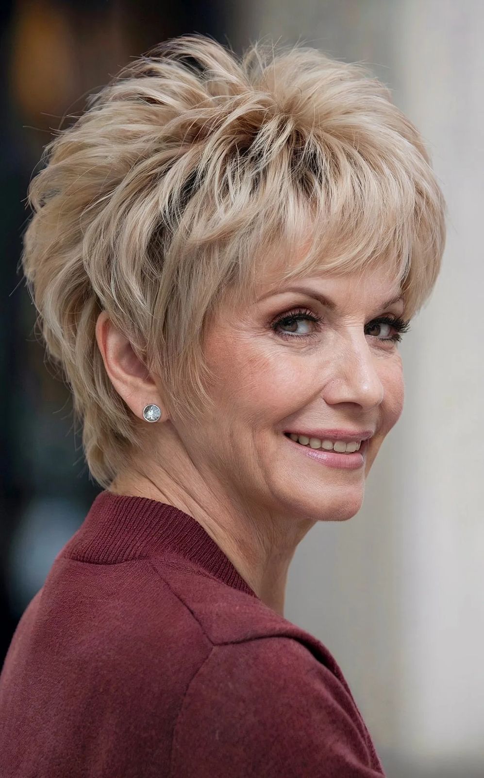 Platinum Pixie with Piecey Texture Platinum Pixie with Piecey Texture — Haircuts for Women Over 60
