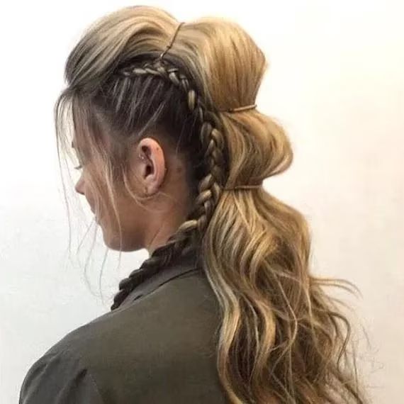 High Ponytail With Viking Braids — Camping Hairstyles