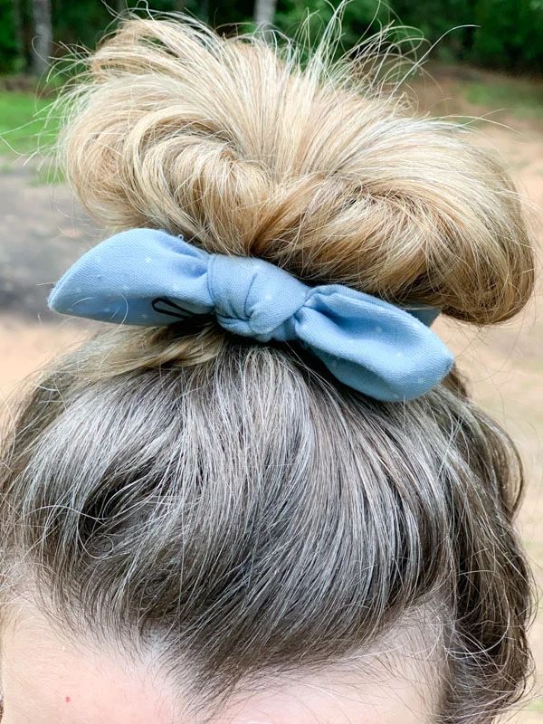 Messy Bun With Scrunchie — Camping Hairstyles