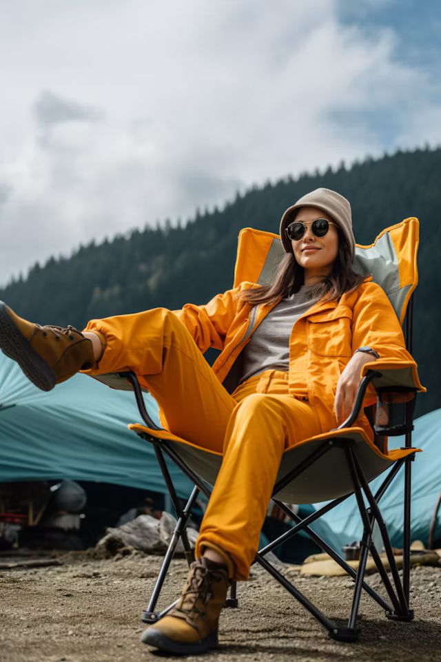 Smooth Straight Hair Under Bucket Hat — Camping Hairstyles
