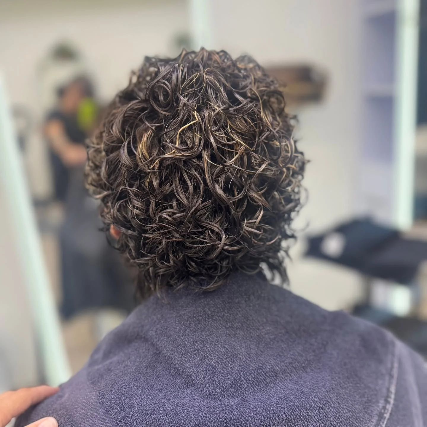 Chin Length Layered Bob With Defined Curls — There Are No Bangs Perms for Short Hair