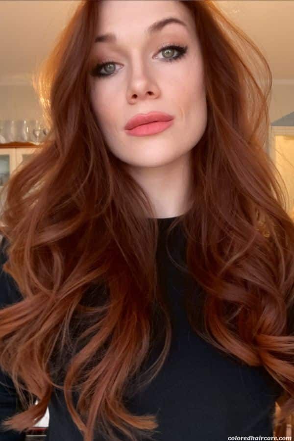 Rich Copper Red With Auburn Undertones Rich Copper Red With Auburn Undertones — Hair Color for Green Eyes