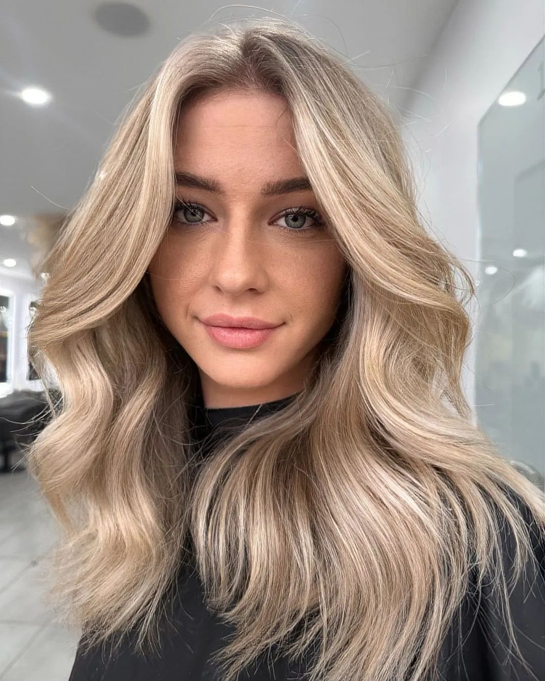 Collarbone Ash Blonde Base With Subtle Highlights Collarbone Ash Blonde Base With Subtle Highlights — Hair Color for Green Eyes
