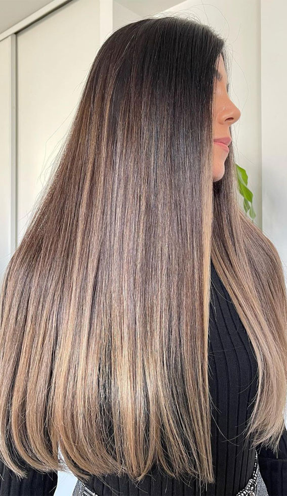Visual Idea — A Side View Of Long — Ombre Hair