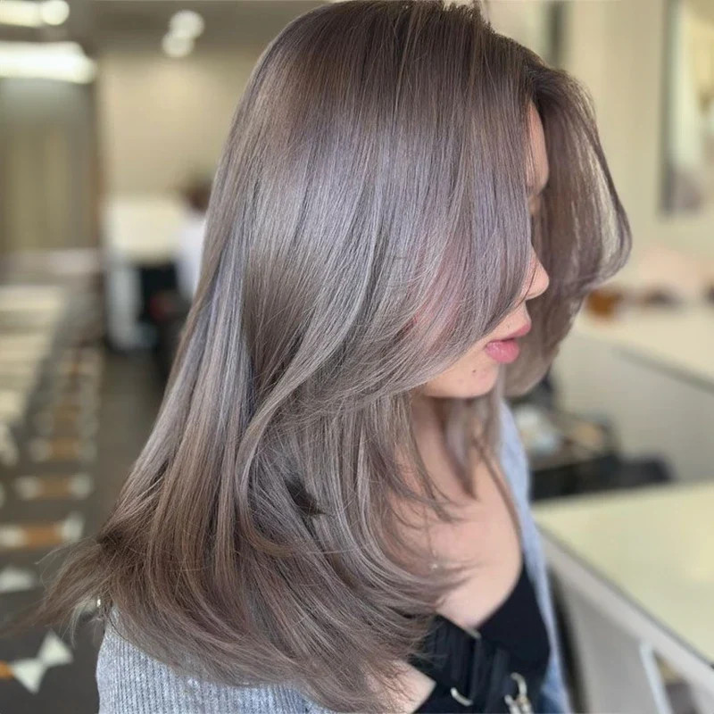 Visual Idea — The Hair Appears To Be Medium Density Visual Idea — The Hair Appears To Be Medium Density — Ash Blonde