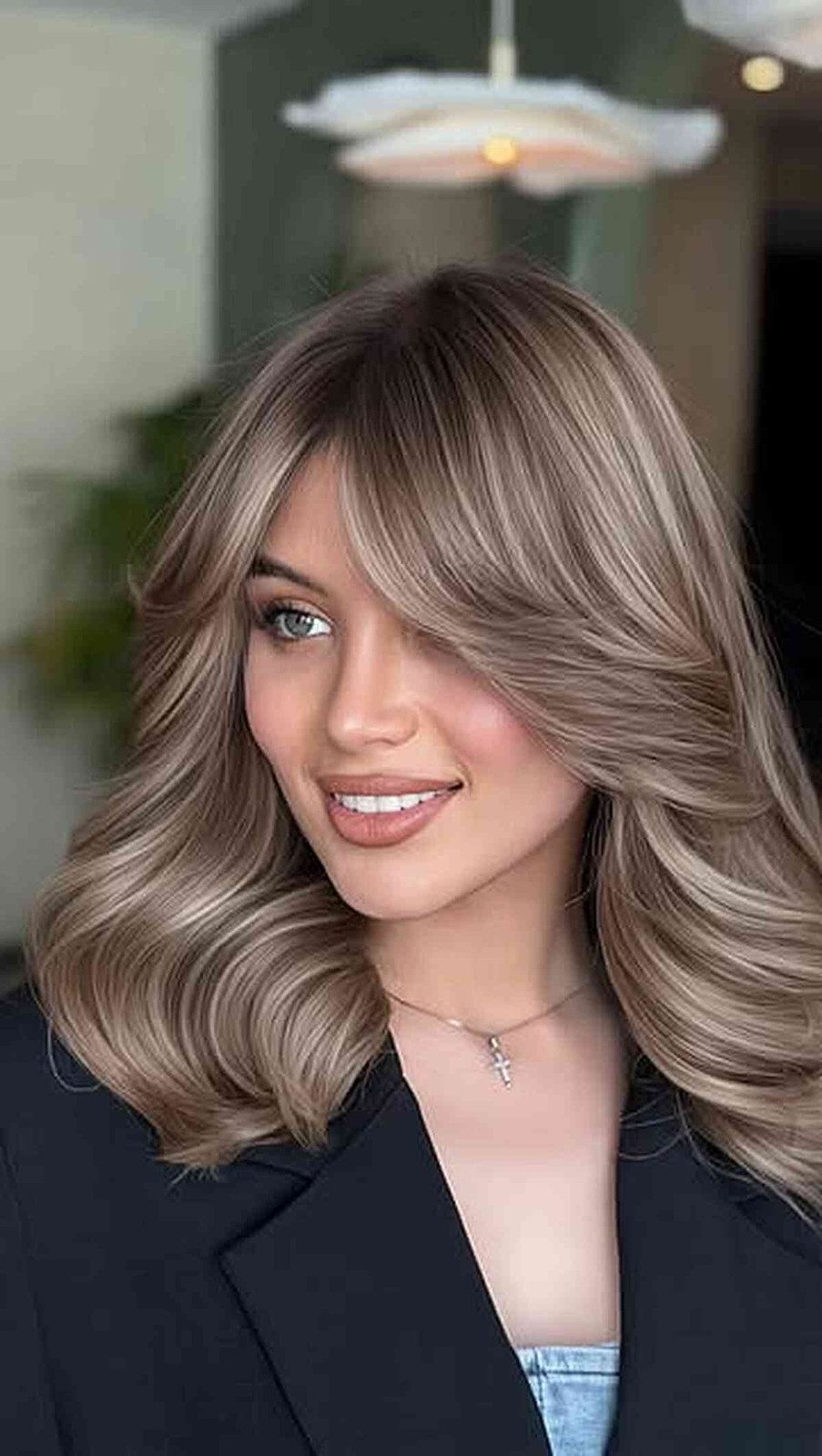 Visual Idea — The Colour Is A Mushroom Blonde Balayage