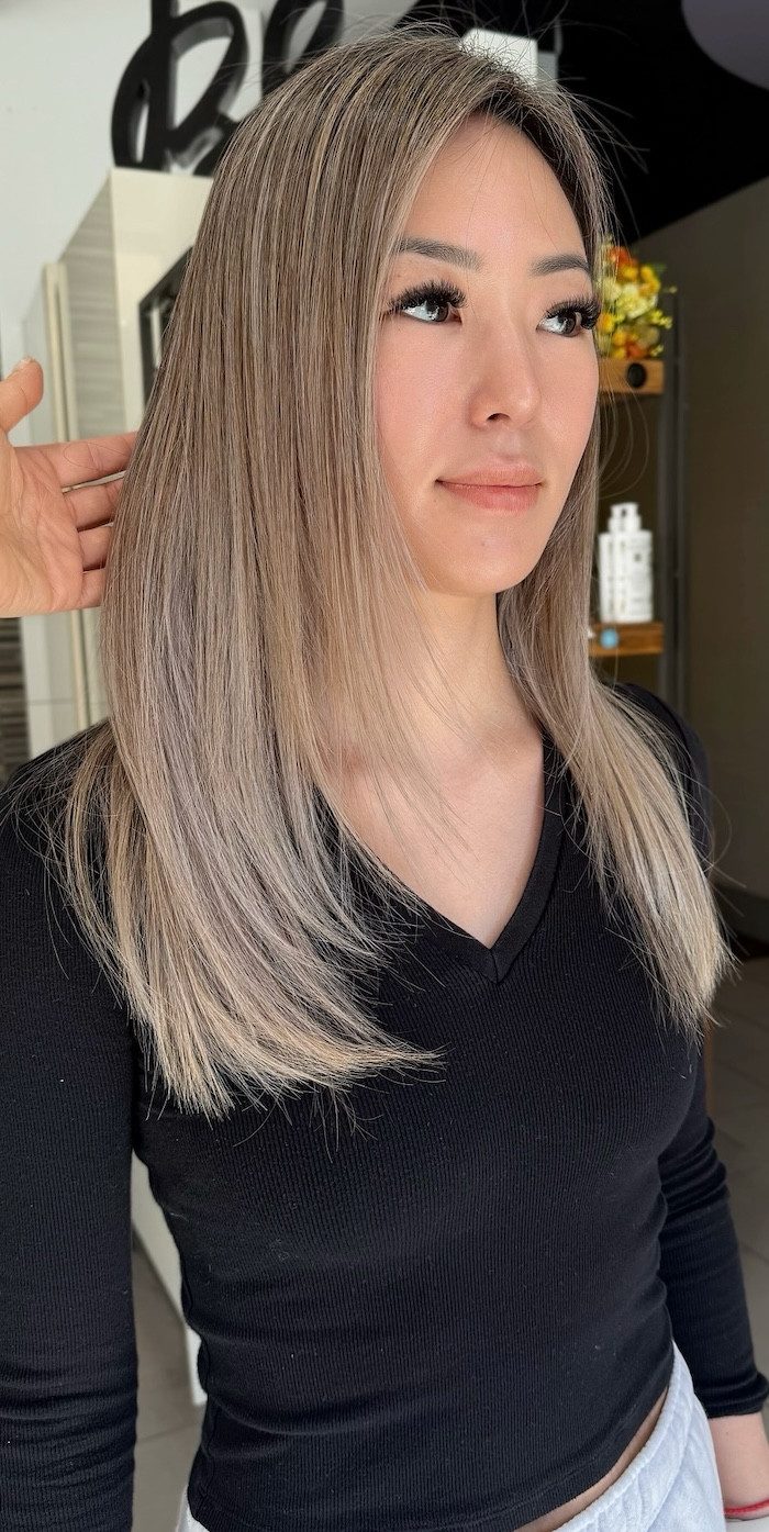 Visual Idea — It Has A Middle Parting — Mushroom Blonde