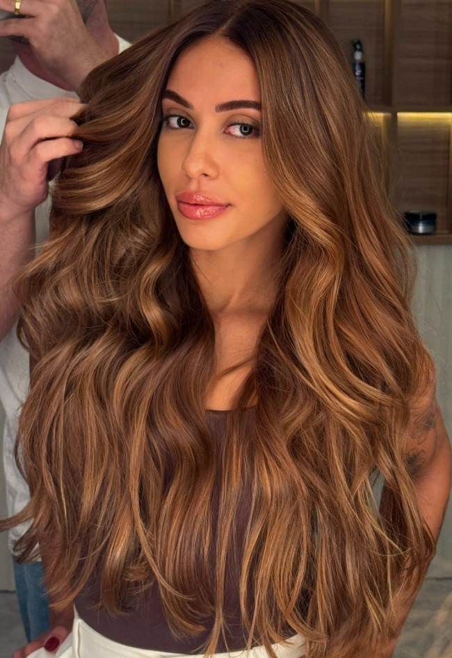Caramel Brown With Golden Honey Tones Caramel Brown With Golden Honey Tones — Golden Brown Hair
