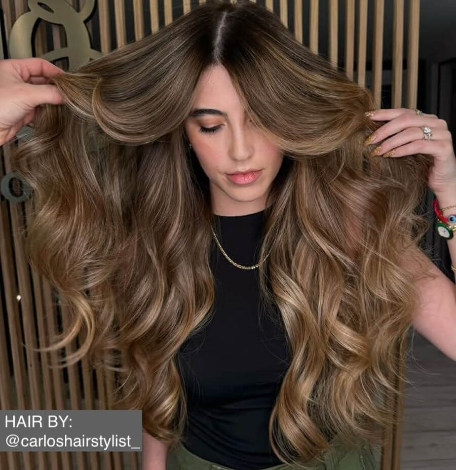 Face Framing Layers With Subtle Highlights — Mocha Brown Hair