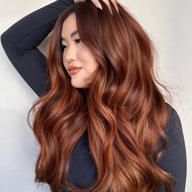 Side View Deep Copper Red — Copper Hair