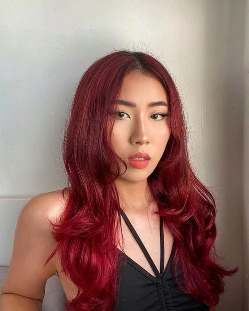 Deep Red Visual Idea Deep Red Visual Idea — Red and Black Hair