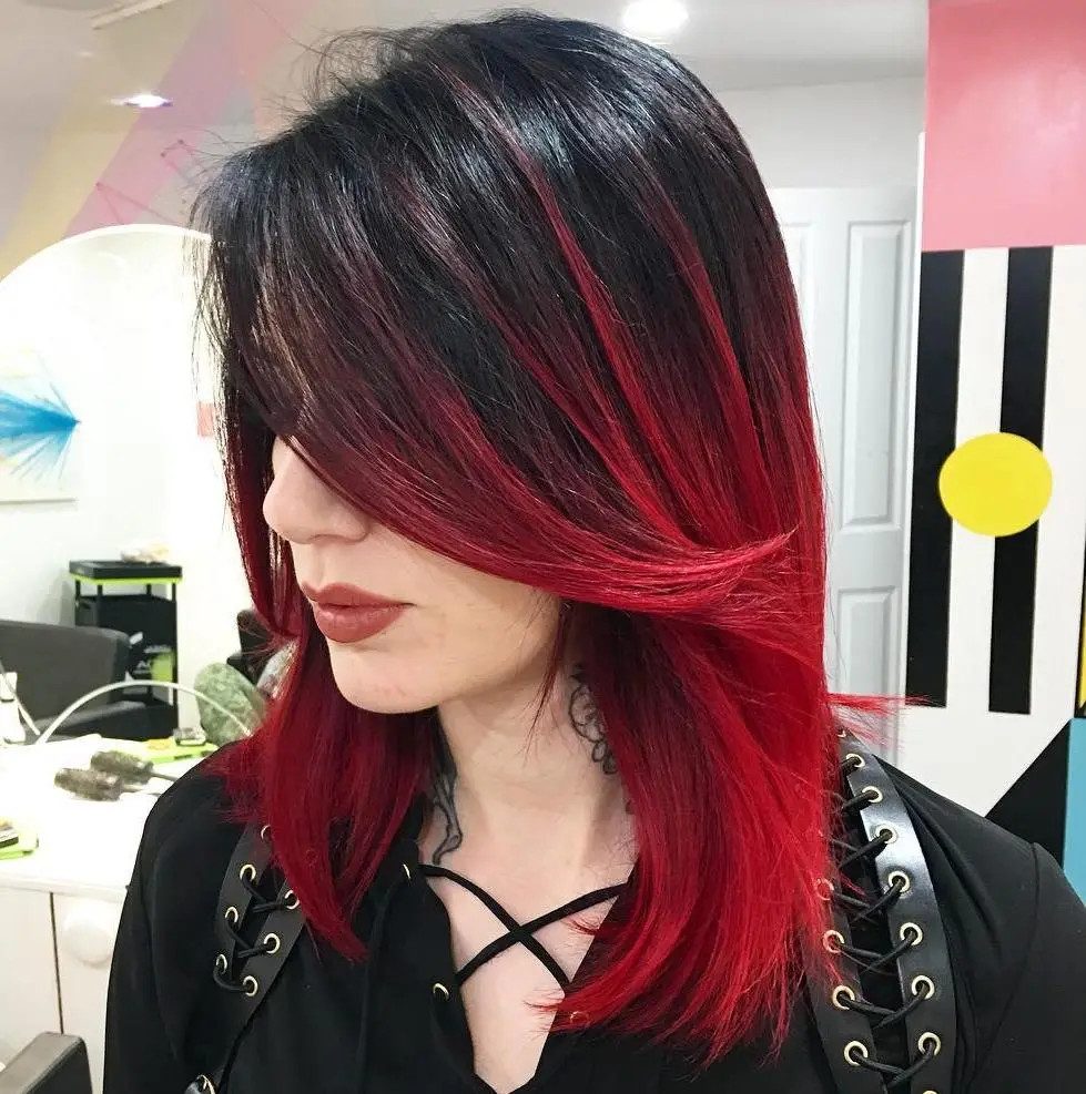 Layers Visual Idea Layers Visual Idea — Red and Black Hair