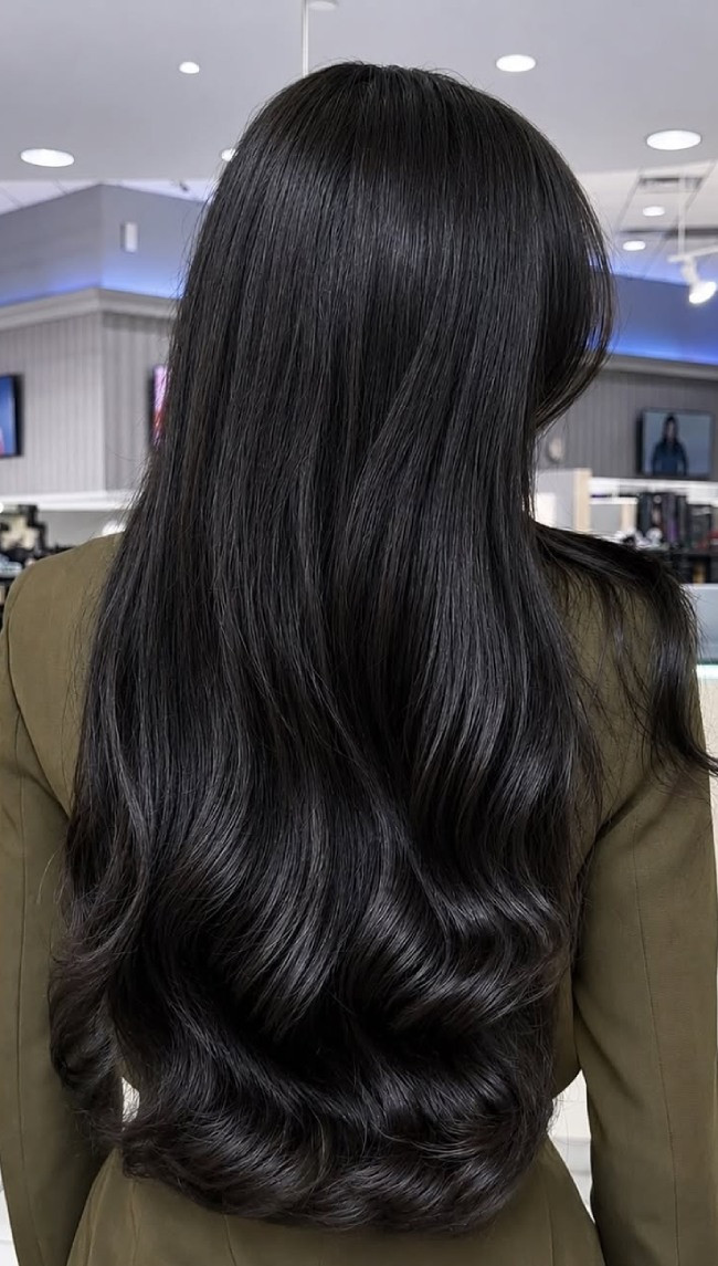 Blowout Visual Idea — Soft Black Hair