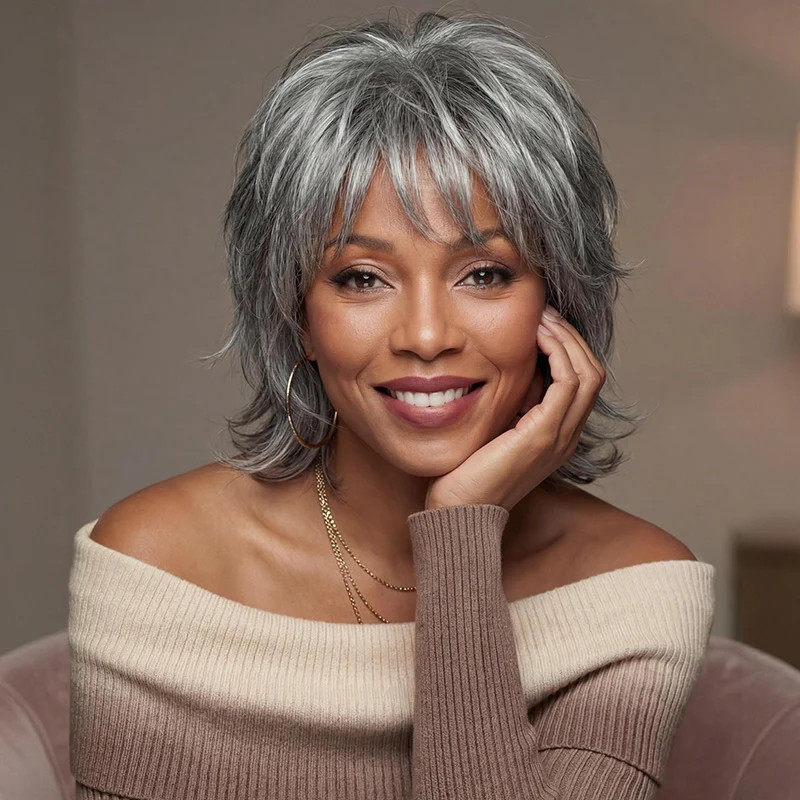 Shag Visual Idea — Salt and Pepper Hair