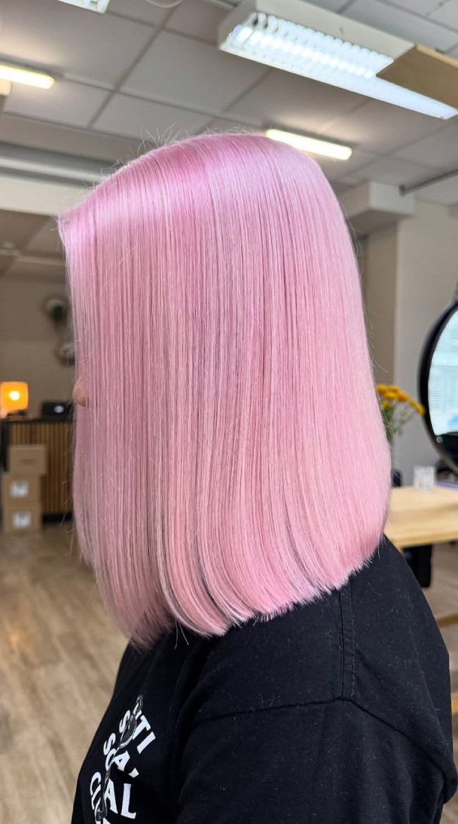 Chin Visual Idea — Hot Pink Hair