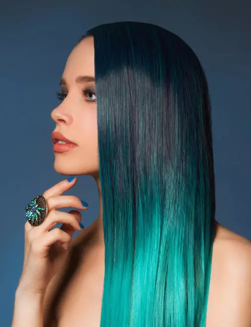 Dark Teal To Bright Teal Ombre Visual Idea Dark Teal To Bright Teal Ombre Visual Idea — Teal Hair