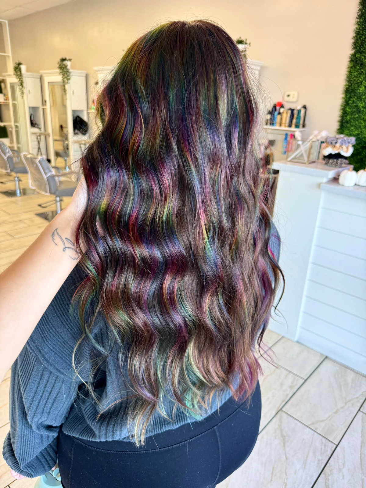 Hidden Rainbow Highlights Underneath Hidden Rainbow Highlights Underneath — Rainbow Hair