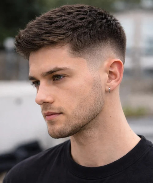 Textured Crop with Low Taper Fade Textured Crop with Low Taper Fade — Mens Hairstyles