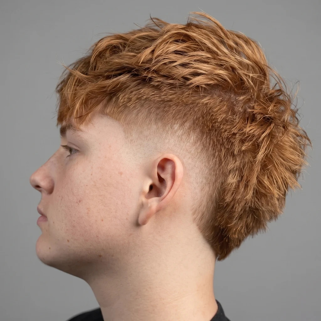 Vibrant Red With Wet Look Texture — Burst Fade