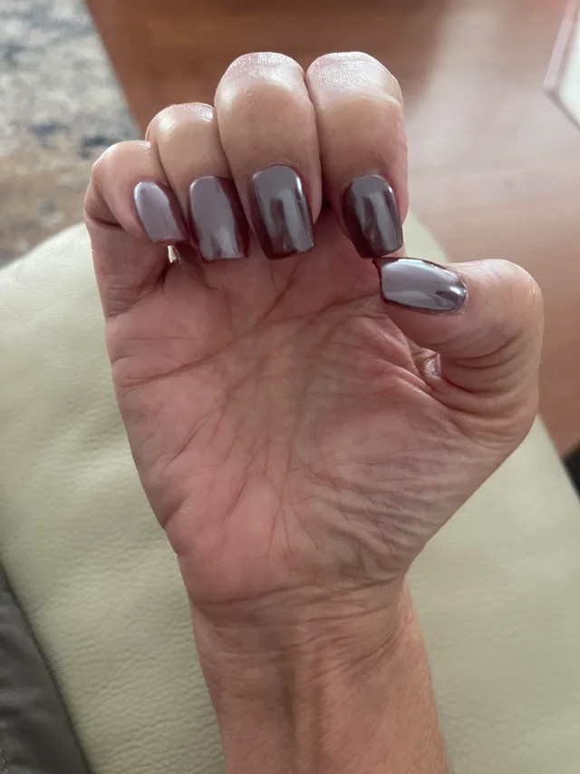 Metallic Shimmer Visual Idea — Nails for Mature Hands