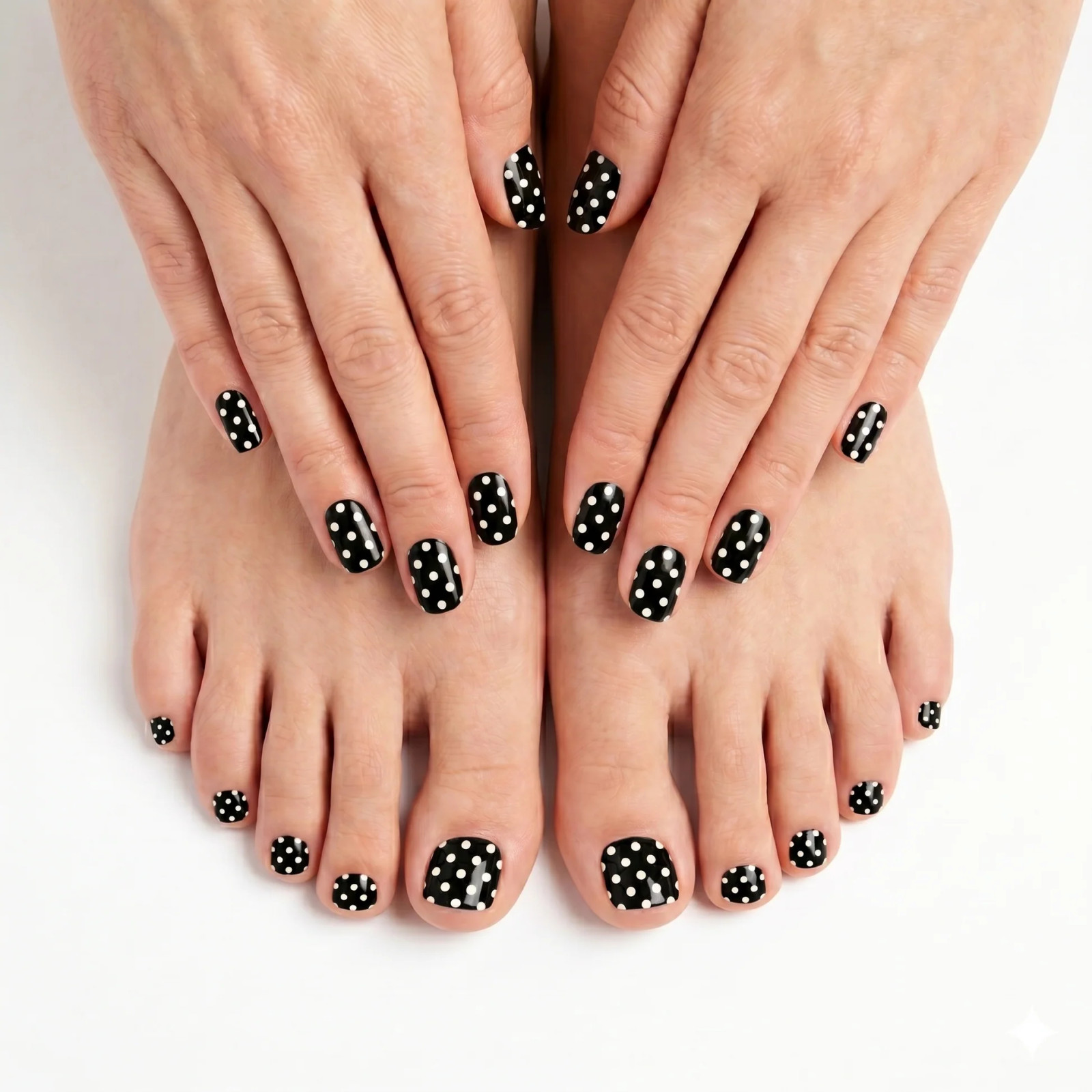 Matching Tips & Toes - Polka Dot Black – HOLY GRAIL NAIL