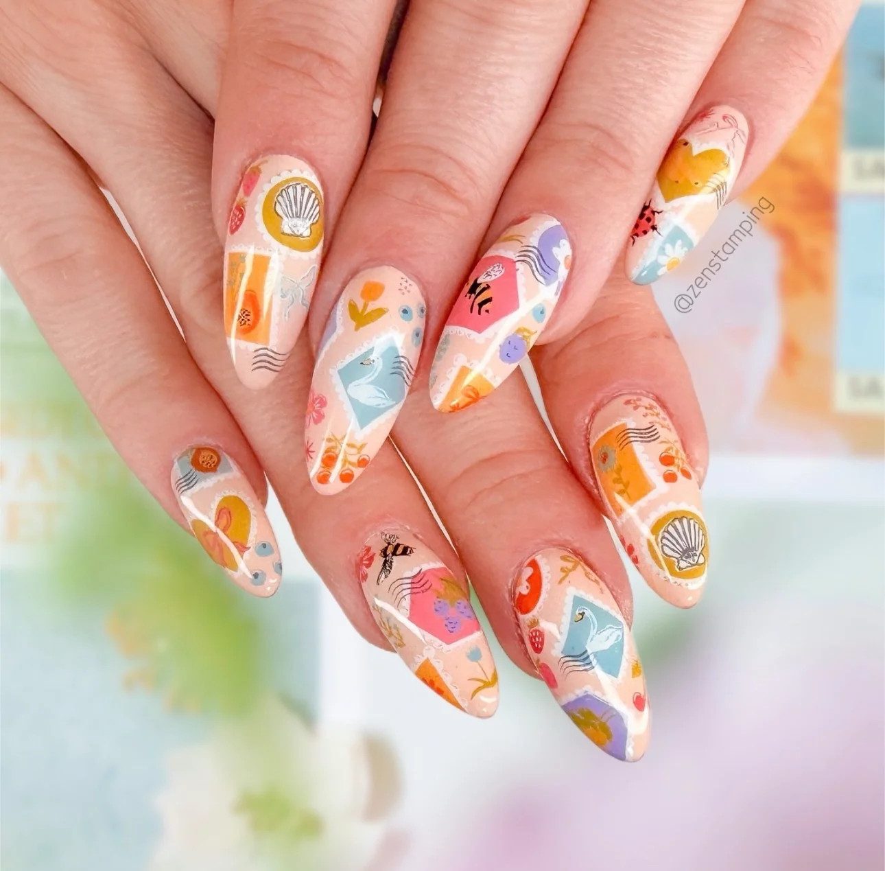 Summer Vacation Visual Idea Summer Vacation Visual Idea — Stamping Nails