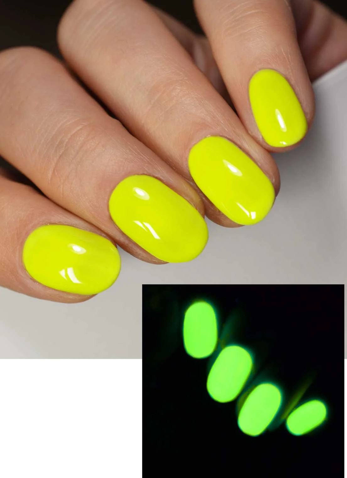 Glossy With A Strong Phosphorescent Glow Visual Idea Glossy With A Strong Phosphorescent Glow Visual Idea — Glow in the Dark Nails