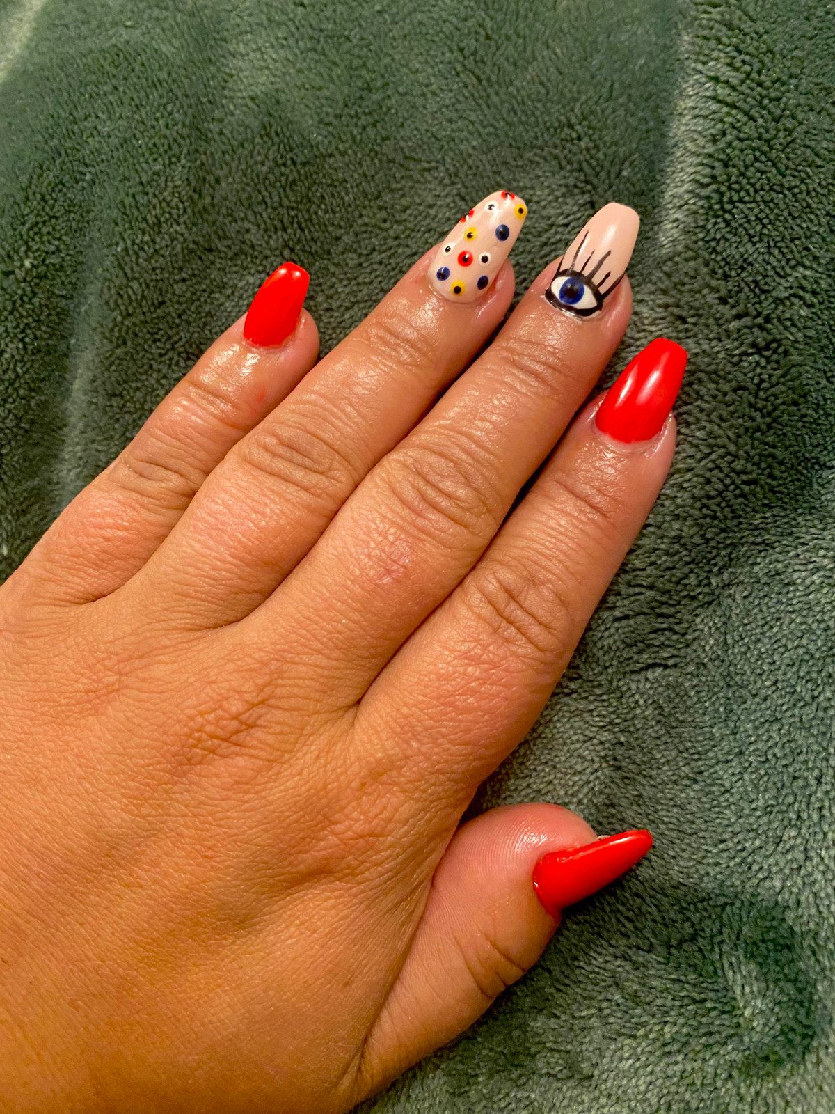 Polka Dot Evil Eye Nails Polka Dot Evil Eye Nails